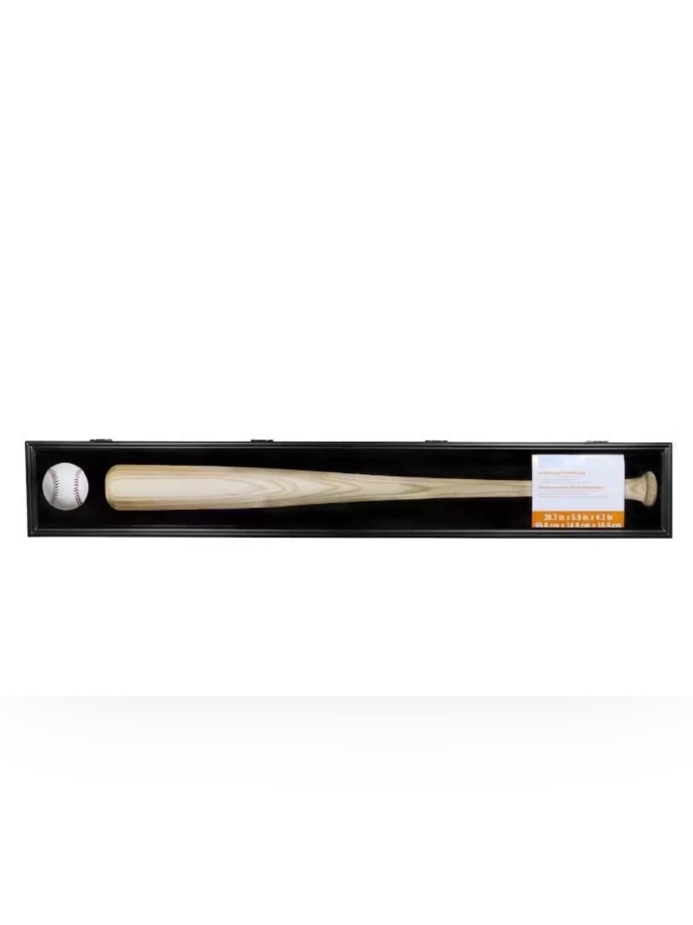 Baseball Bat and FUNKO etc Display Case By Studio Decor Black With Glass HANGS